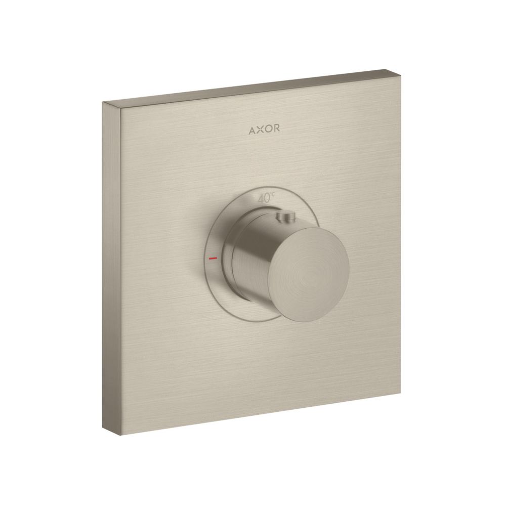 https://raleo.de:443/files/img/11eeea2d65f5cea092906bba4399b90c/size_l/AXOR-HG-AXOR-ShowerSelect-Thermostat-HighFlow-Unterputz-eckig-Brushed-Nickel-36718820 gallery number 1